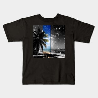 Caribbean Dreaming - digital artwork tribute to Isla Saona in the Dominican Republic Kids T-Shirt